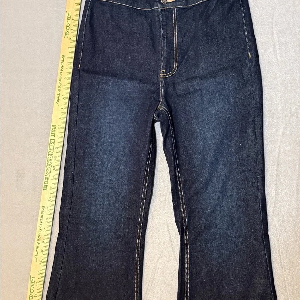 KanCan Jeans Women 11 29x33  Blue Jainey High Rise Super Flare Dark Wash Stretch - Picture 4 of 8